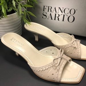 Franco Sarto NEW Leather Square Toe Heels - 8.5 M